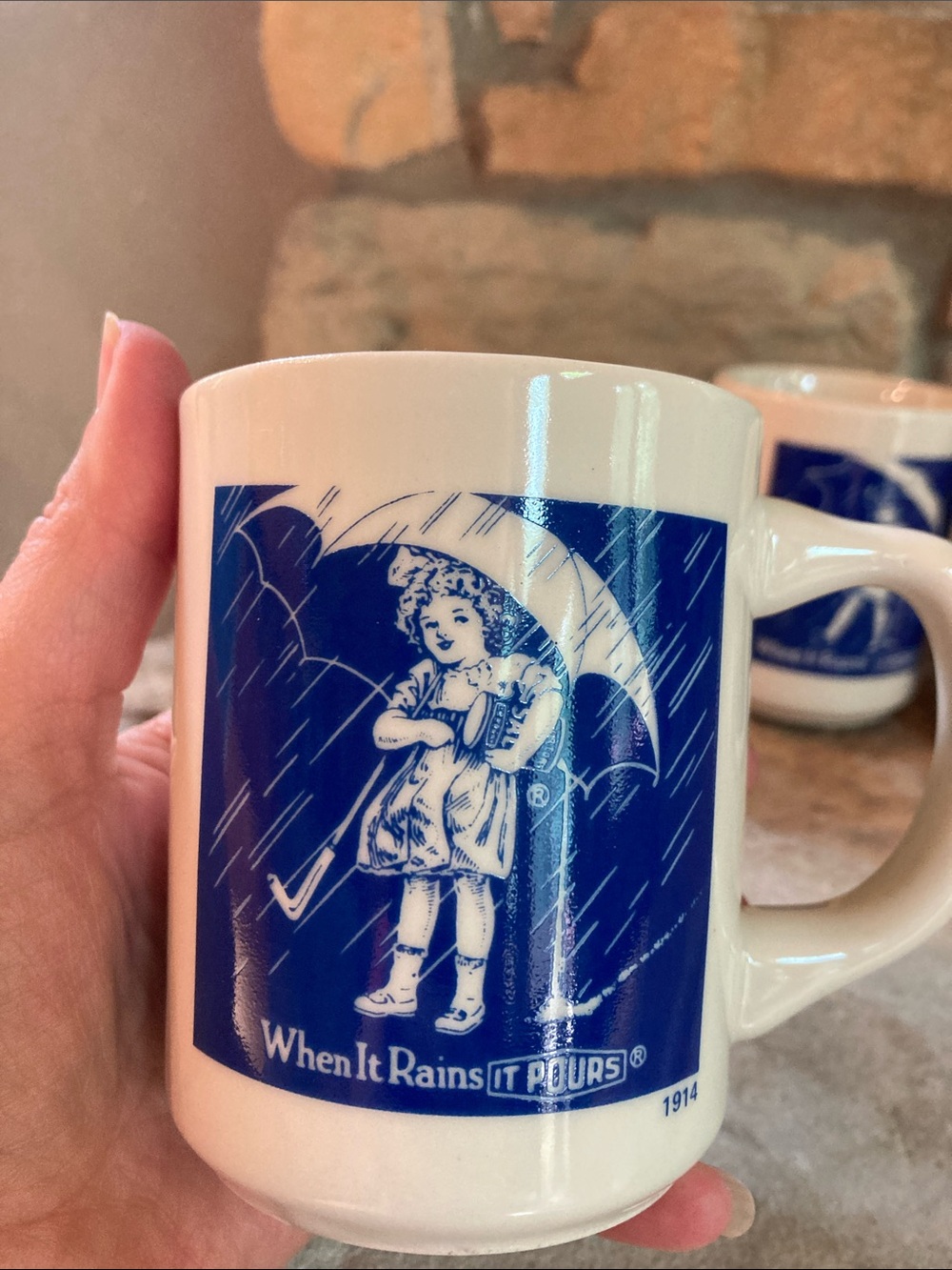 Vintage When It Rains It Pours Morton Salt Coffee Mug - Picture 2 of 5